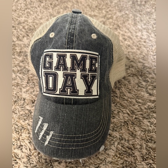 Source Unknown Charcoal and Beige Game Day Cap - Picture 1 of 3